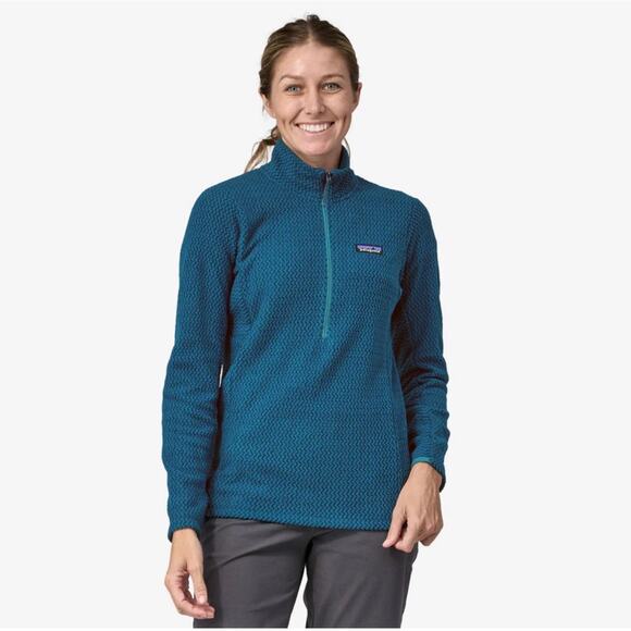 Patagonia Women's R1 Air Fleece Zip-Neck Pullover Blue Sz M - Picture 1 of 8